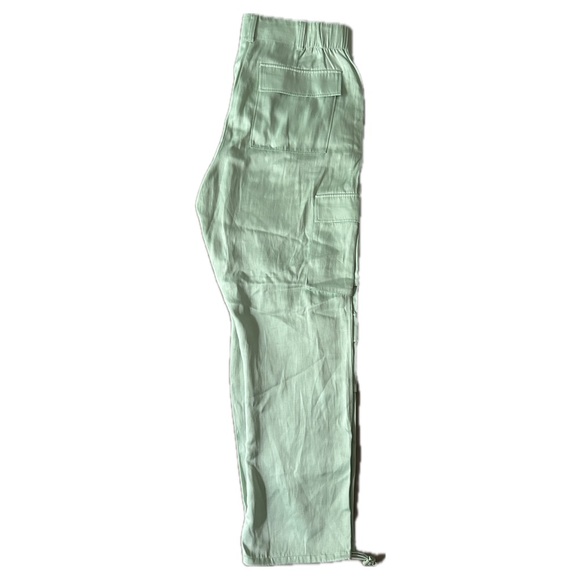 Brand New Light Green Babaton Satin Cargo Pants - Size 10 - Picture 1 of 5
